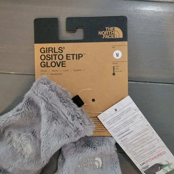 The North Face Kids Grey Girl's Osito fleece Etip Glove sz Medium - Picture 10 of 12